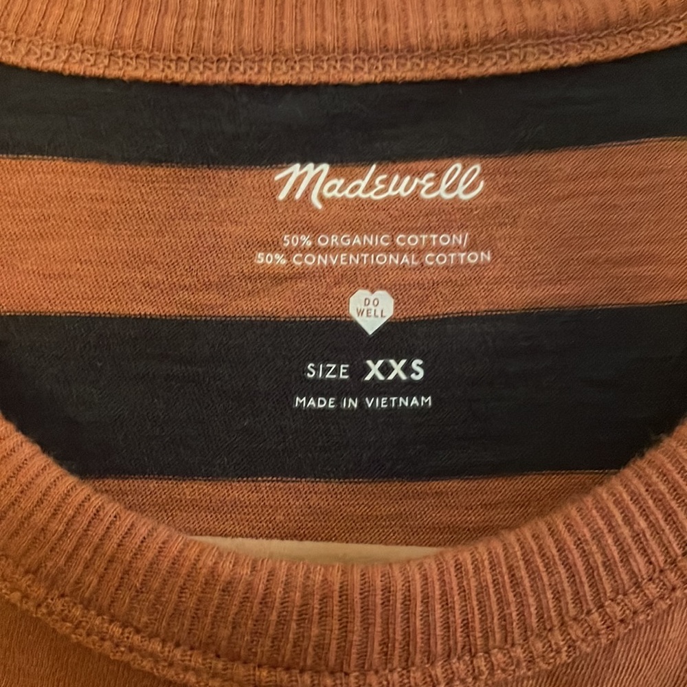 Madewell Whisper Cotton Ribbed Crewneck Tee in Bastian Stripe - Picture 6 of 7